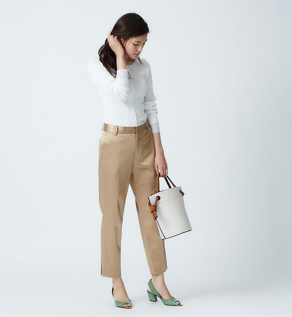 qualite「コットンランダムリブカーディガン」|カーディガン|