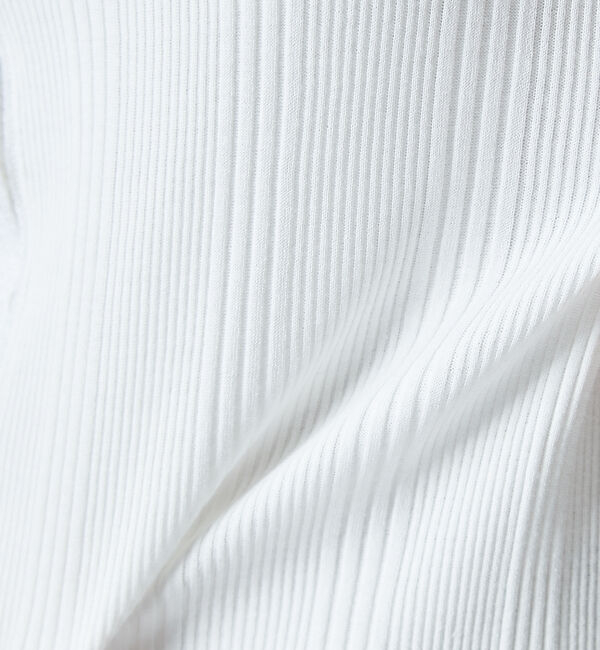 qualite「コットンランダムリブカーディガン」|カーディガン|