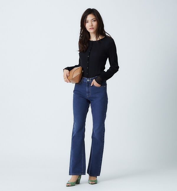 qualite「コットンランダムリブカーディガン」|カーディガン|