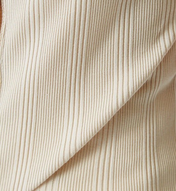 qualite「コットンランダムリブカーディガン」|カーディガン|