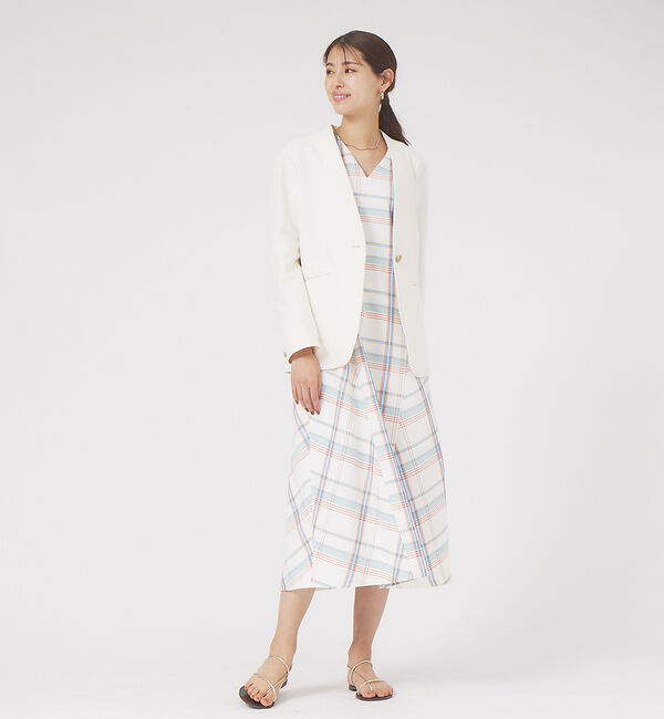 qualite「チェックフレアワンピース」|ワンピース|