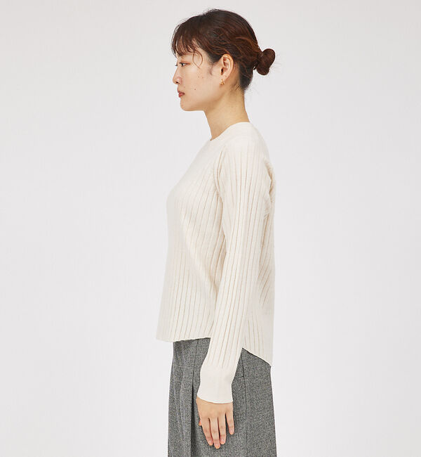 qualite「【23AW】アシメスヌードリブニット」|ニット・セーター|