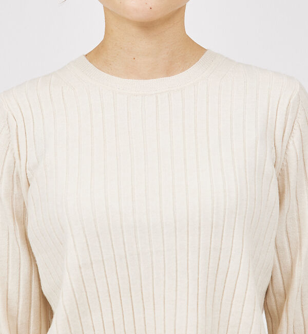 qualite「【23AW】アシメスヌードリブニット」|ニット・セーター|