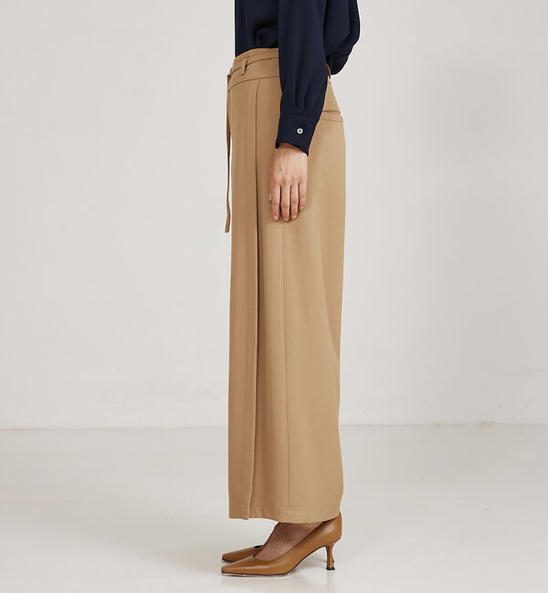 qualite「ベルテッドワイドフレアパンツ」|その他|