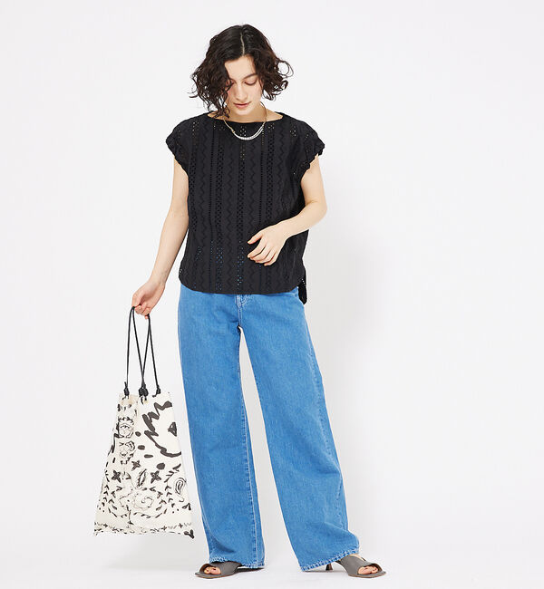 qualite「オーバーレースパフブラウス」|シャツ・ブラウス|