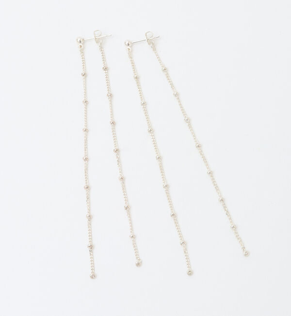 TIARA「【MAISON NO.8】ACC009-2 ポイントボールチェーンピアス」|ピアス|シルバー