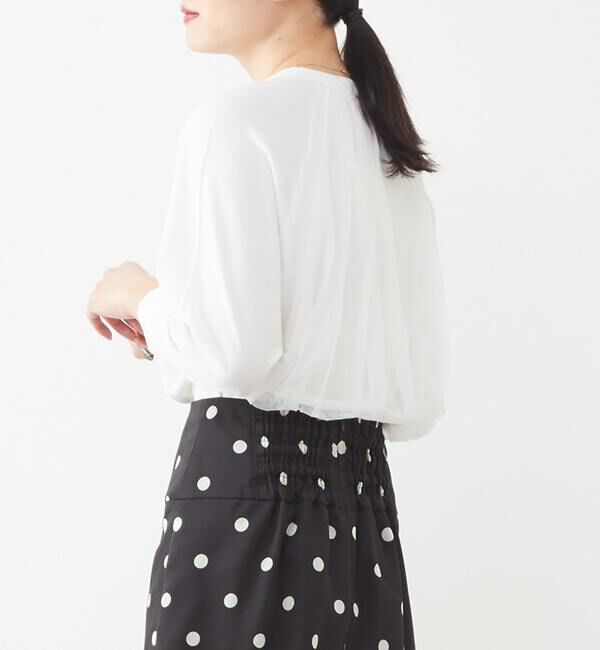 TIARA「バックチュールカーディガン」|カーディガン|ホワイト