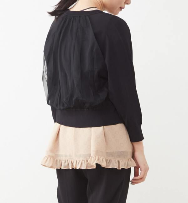 TIARA「バックチュールカーディガン」|カーディガン|ブラック