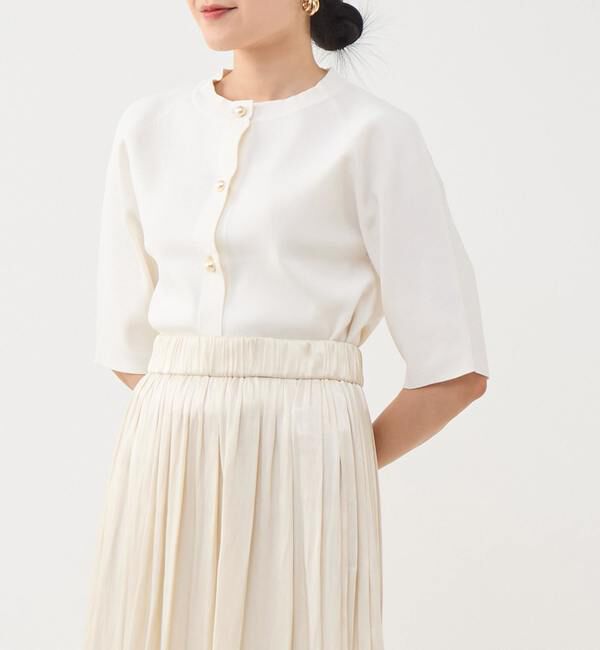 TIARA「パールボタンカーディガン」|カーディガン|ホワイト