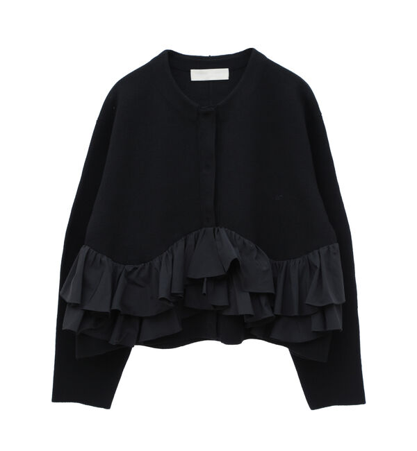  「【MARILYN MOON/マリリンムーン】フリルカーディガン」|カーディガン|ブラック