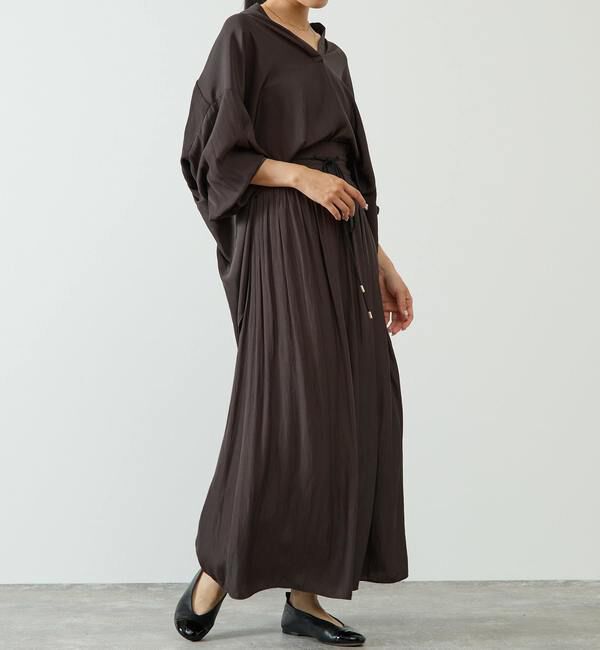 Liesse「割繊ギャザースキッパーブラウス」|シャツ・ブラウス|