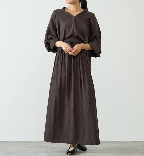 Liesse「割繊ギャザースキッパーブラウス」|シャツ・ブラウス|