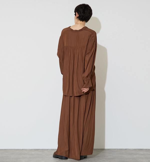 Liesse「割繊ギャザースキッパーブラウス」|シャツ・ブラウス|