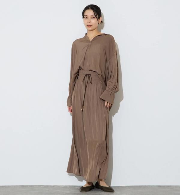 Liesse「割繊ギャザースキッパーブラウス」|シャツ・ブラウス|