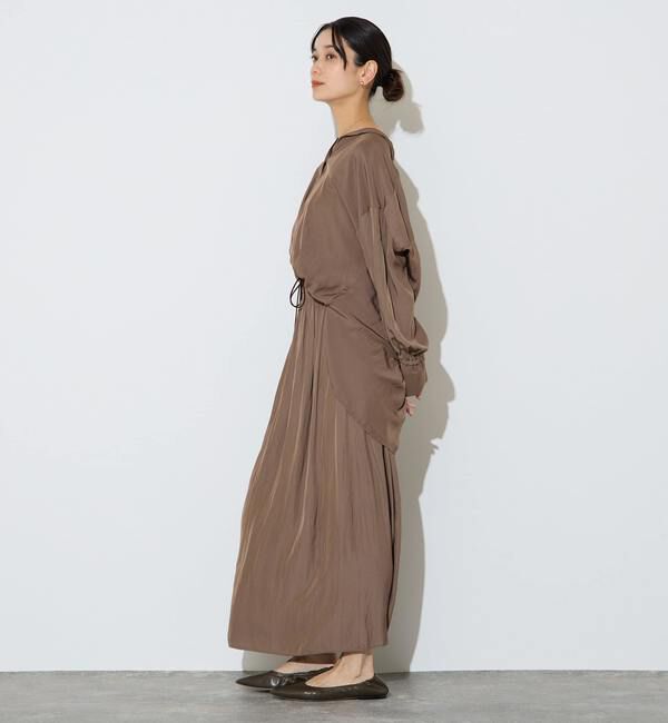 Liesse「割繊ギャザースキッパーブラウス」|シャツ・ブラウス|