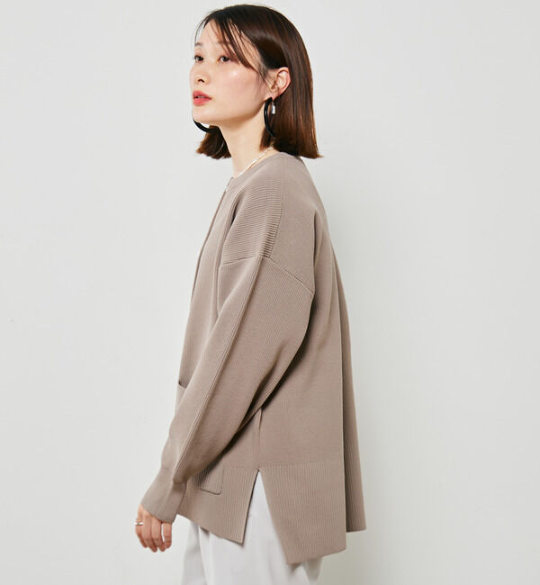 Soffitto「サイドスリットオーバーサイズニットカーディガン」|カーディガン|
