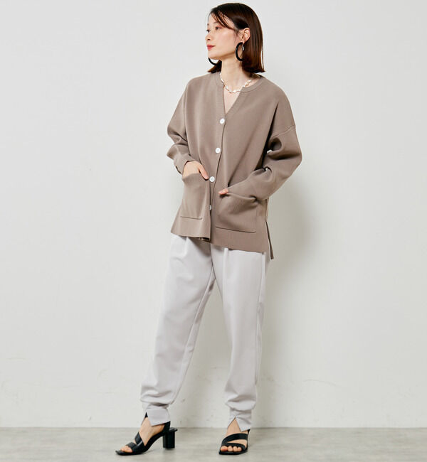 Soffitto「サイドスリットオーバーサイズニットカーディガン」|カーディガン|