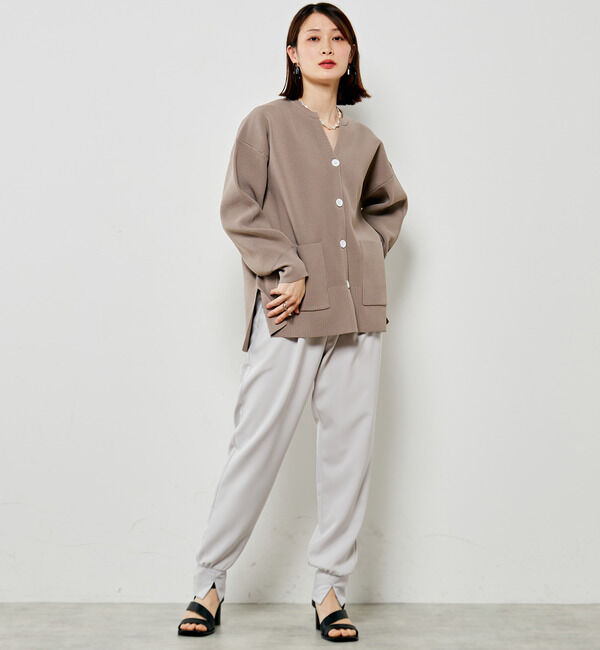 Soffitto「サイドスリットオーバーサイズニットカーディガン」|カーディガン|