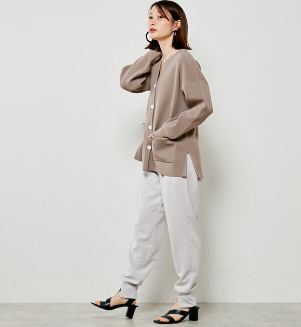 Soffitto「サイドスリットオーバーサイズニットカーディガン」|カーディガン|