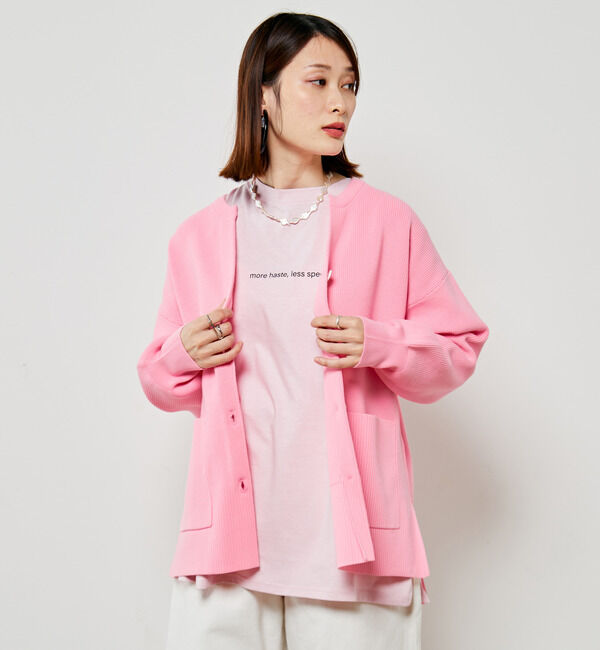 Soffitto「サイドスリットオーバーサイズニットカーディガン」|カーディガン|