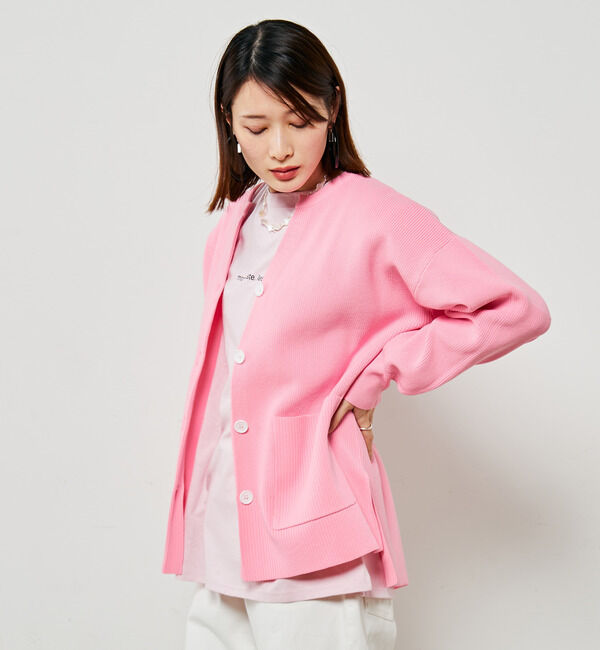 Soffitto「サイドスリットオーバーサイズニットカーディガン」|カーディガン|