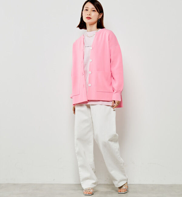 Soffitto「サイドスリットオーバーサイズニットカーディガン」|カーディガン|