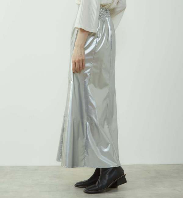 SOFFITTO「エナメルフェイクレザーパネルスカート」|スカート|