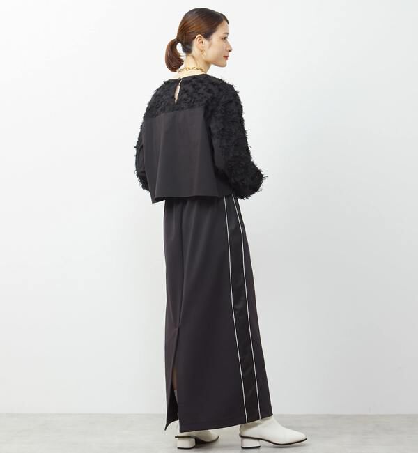 Soffitto「異素材使いカットジャガードブラウス」|シャツ・ブラウス|