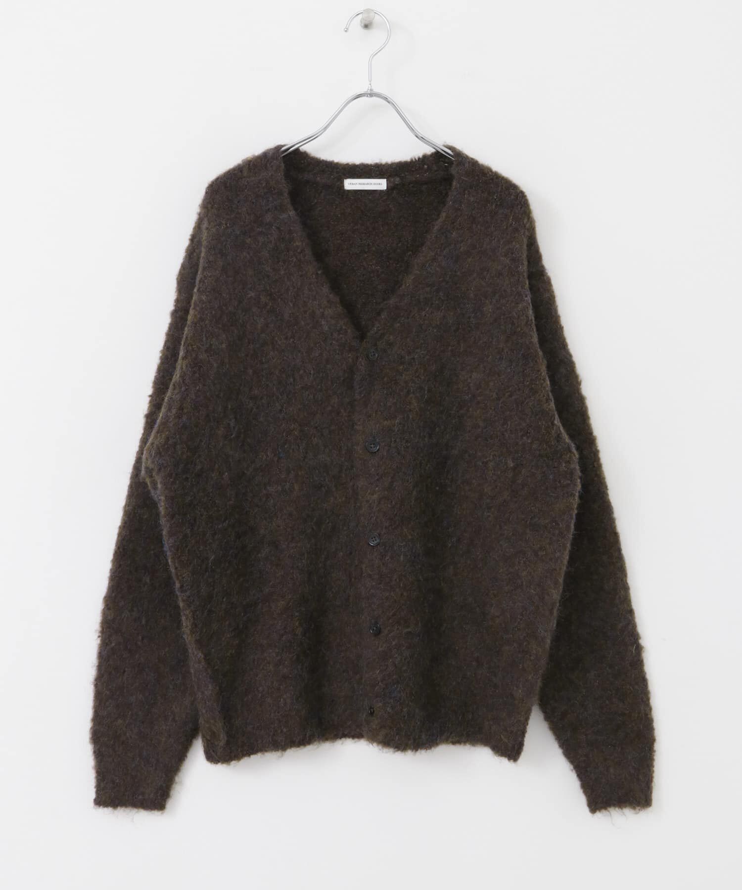URBAN RESEARCH DOORS「MIXカラー ヘアリーニットカーディガン」|カーディガン|