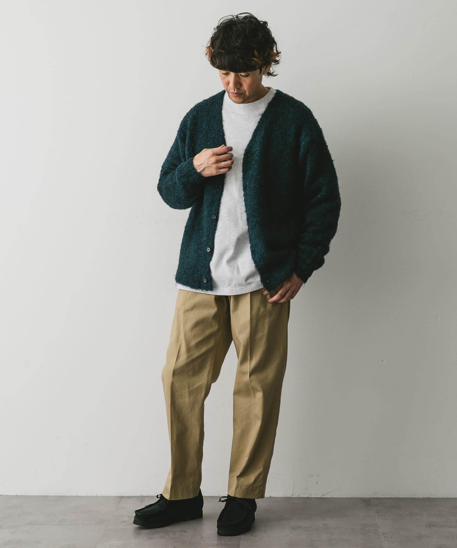 URBAN RESEARCH DOORS「MIXカラー ヘアリーニットカーディガン」|カーディガン|