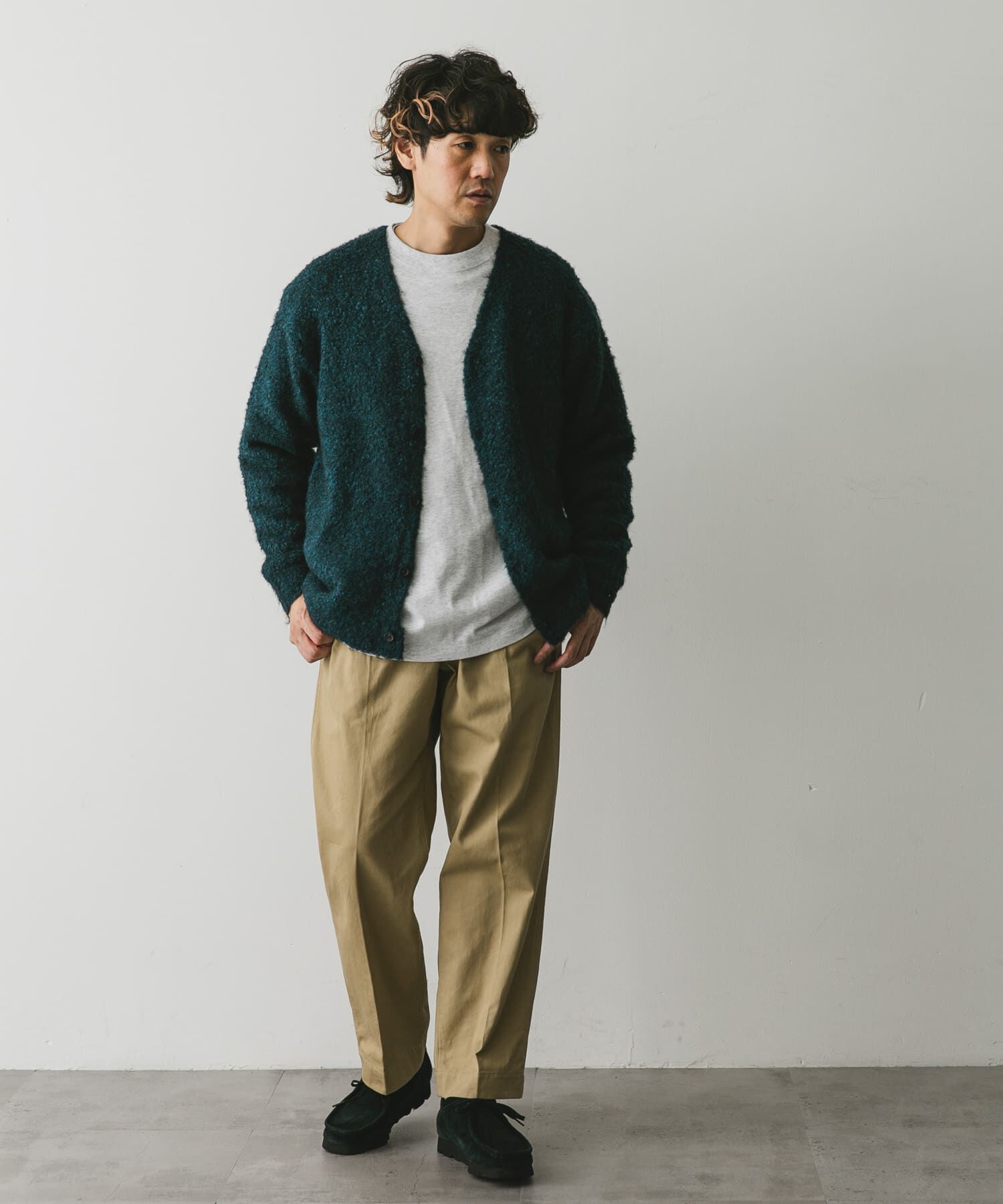 URBAN RESEARCH DOORS「MIXカラー ヘアリーニットカーディガン」|カーディガン|