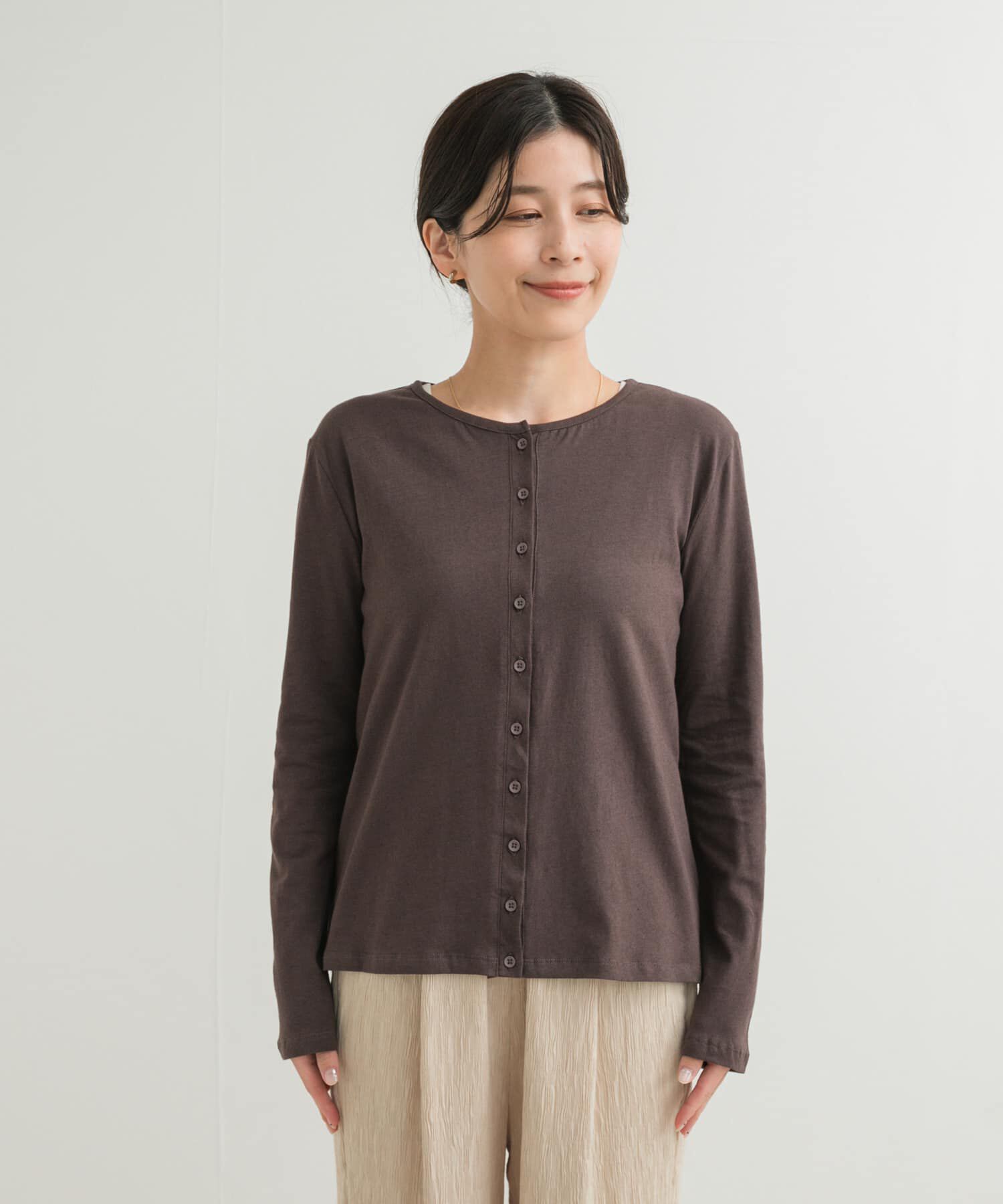 URBAN RESEARCH DOORS「コットンリネンカットカーディガン」|カーディガン|