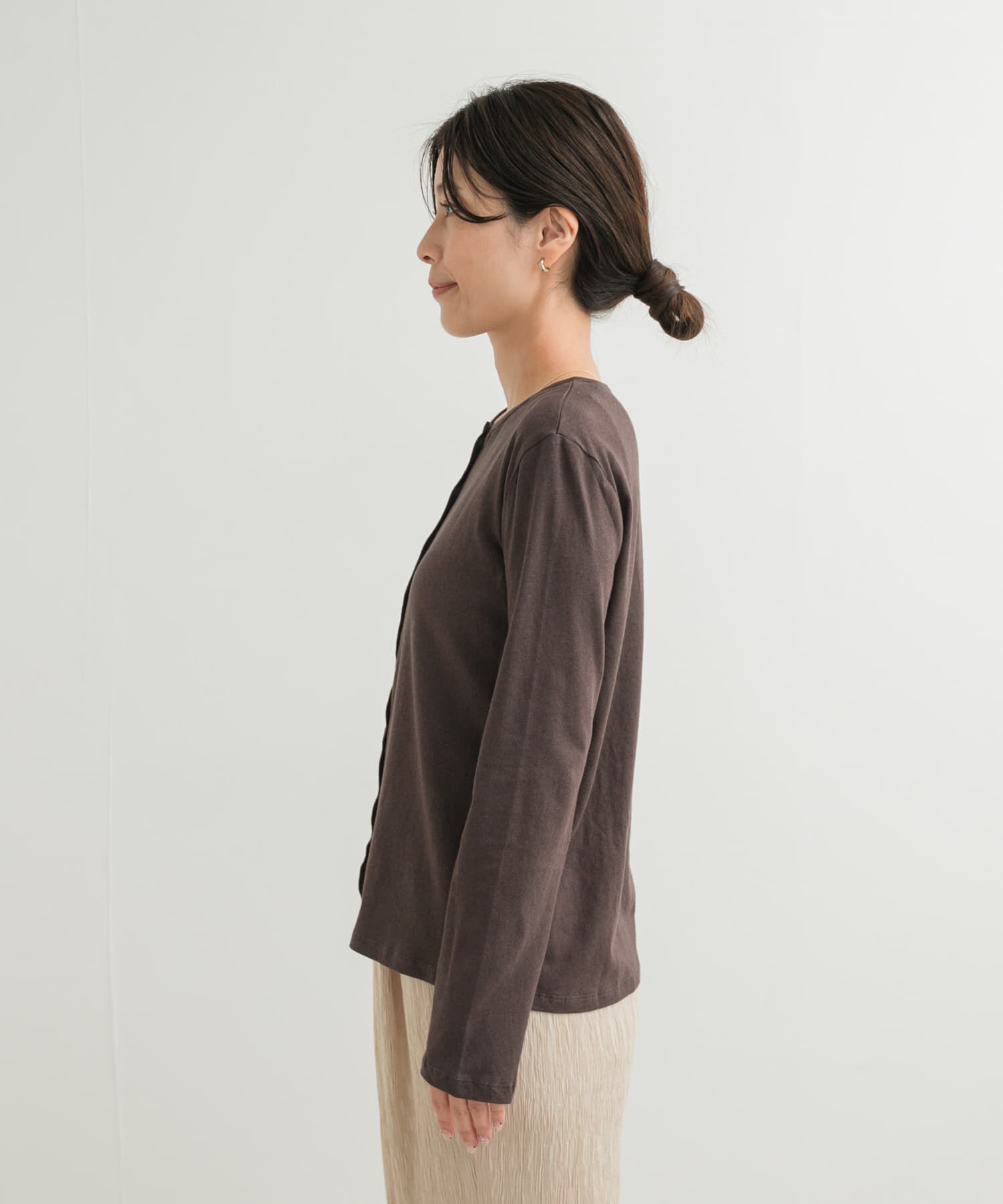 URBAN RESEARCH DOORS「コットンリネンカットカーディガン」|カーディガン|
