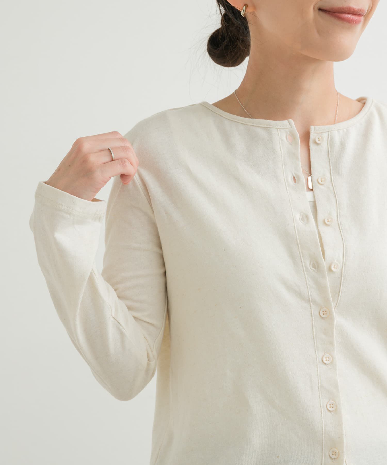 URBAN RESEARCH DOORS「コットンリネンカットカーディガン」|カーディガン|