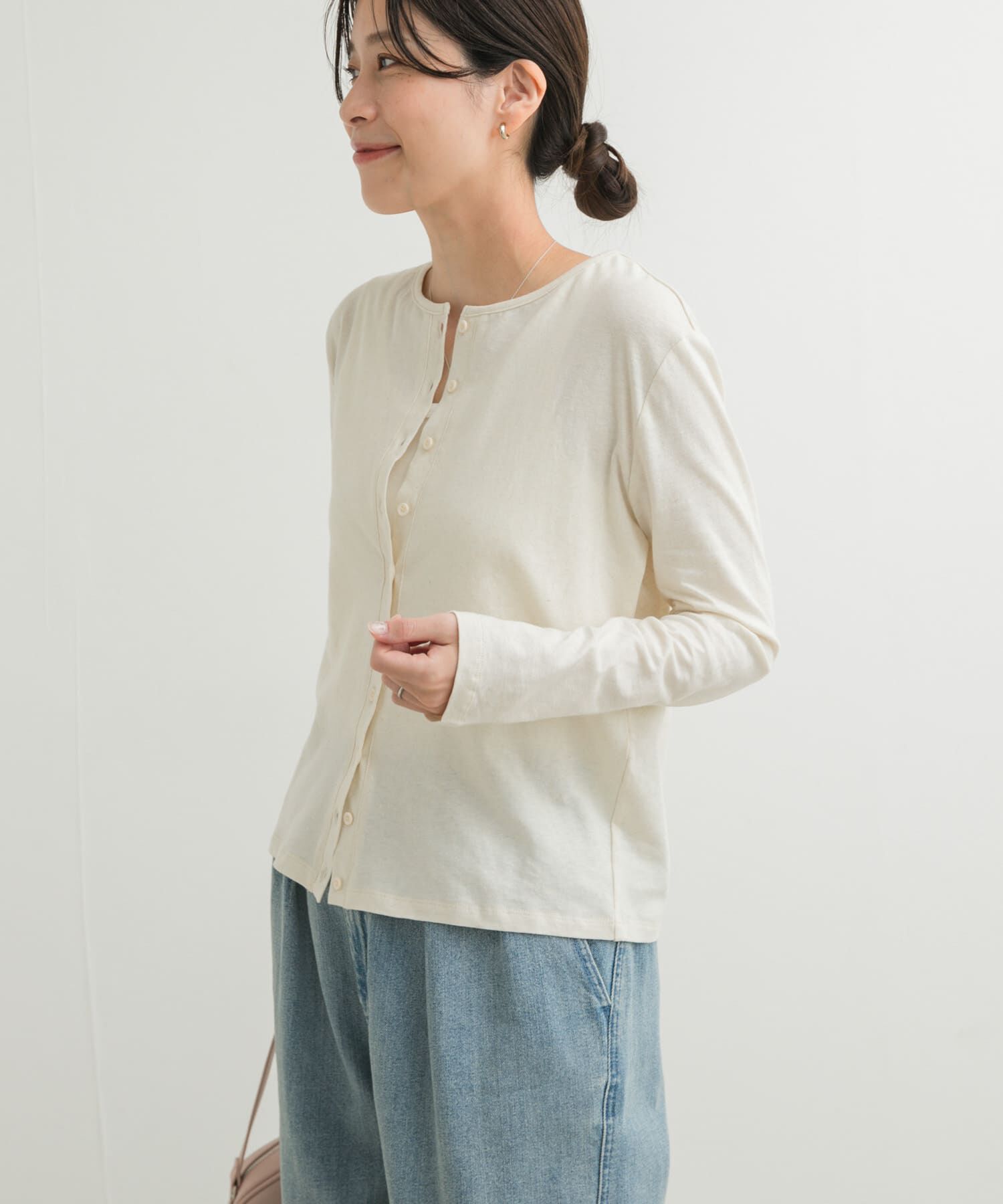 URBAN RESEARCH DOORS「コットンリネンカットカーディガン」|カーディガン|