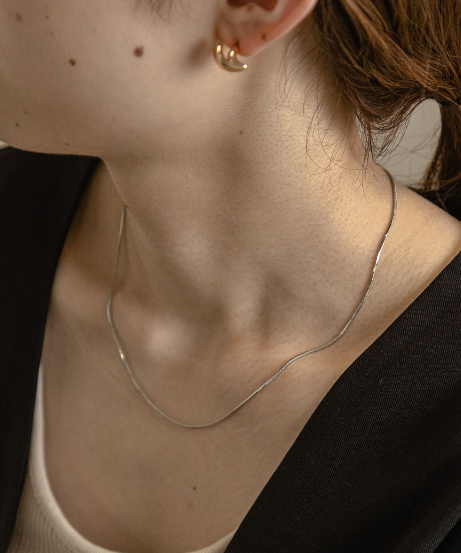 SMELLY「シンプルスネークチェーンネックレス」|ネックレス|