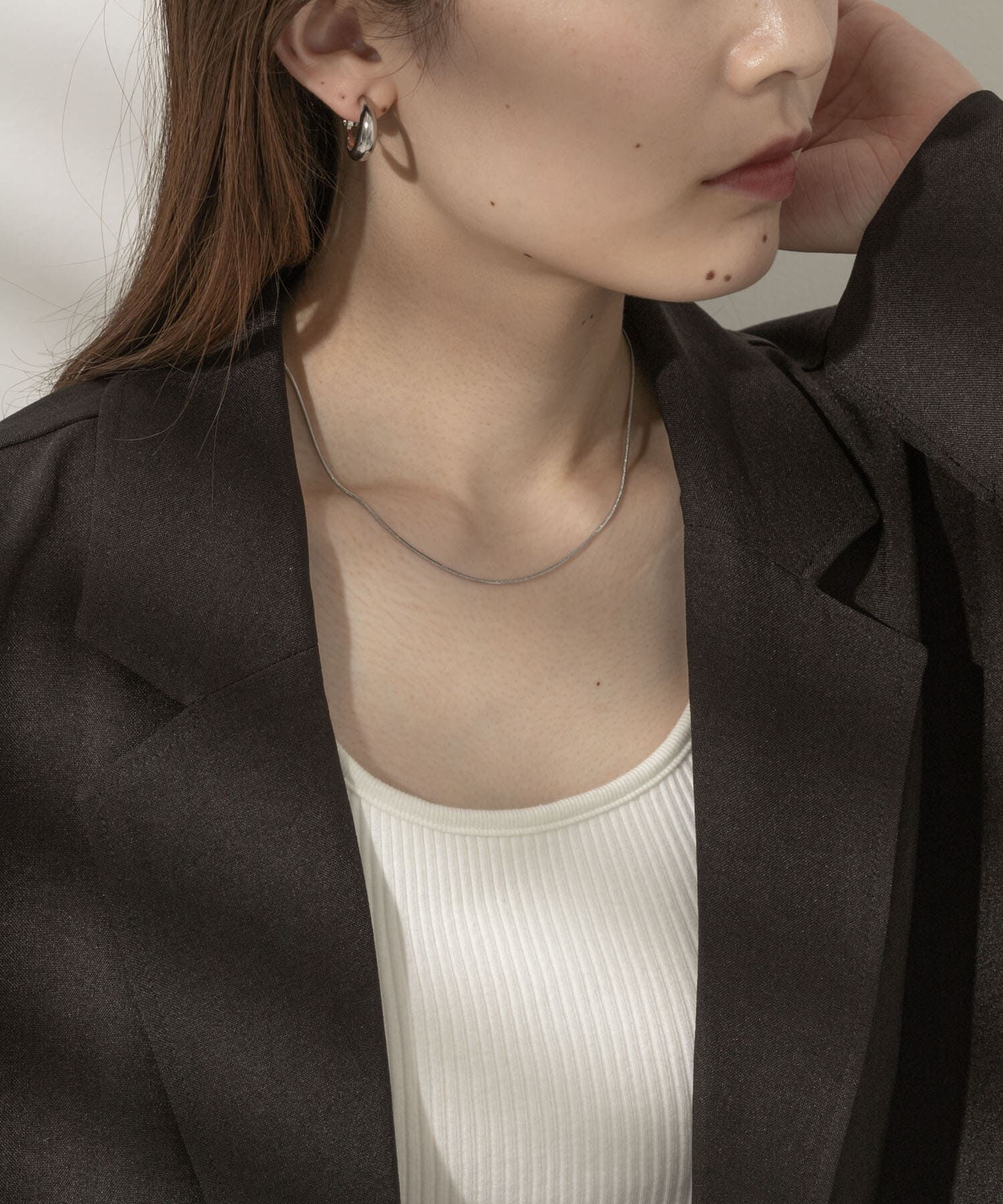 SMELLY「シンプルスネークチェーンネックレス」|ネックレス|