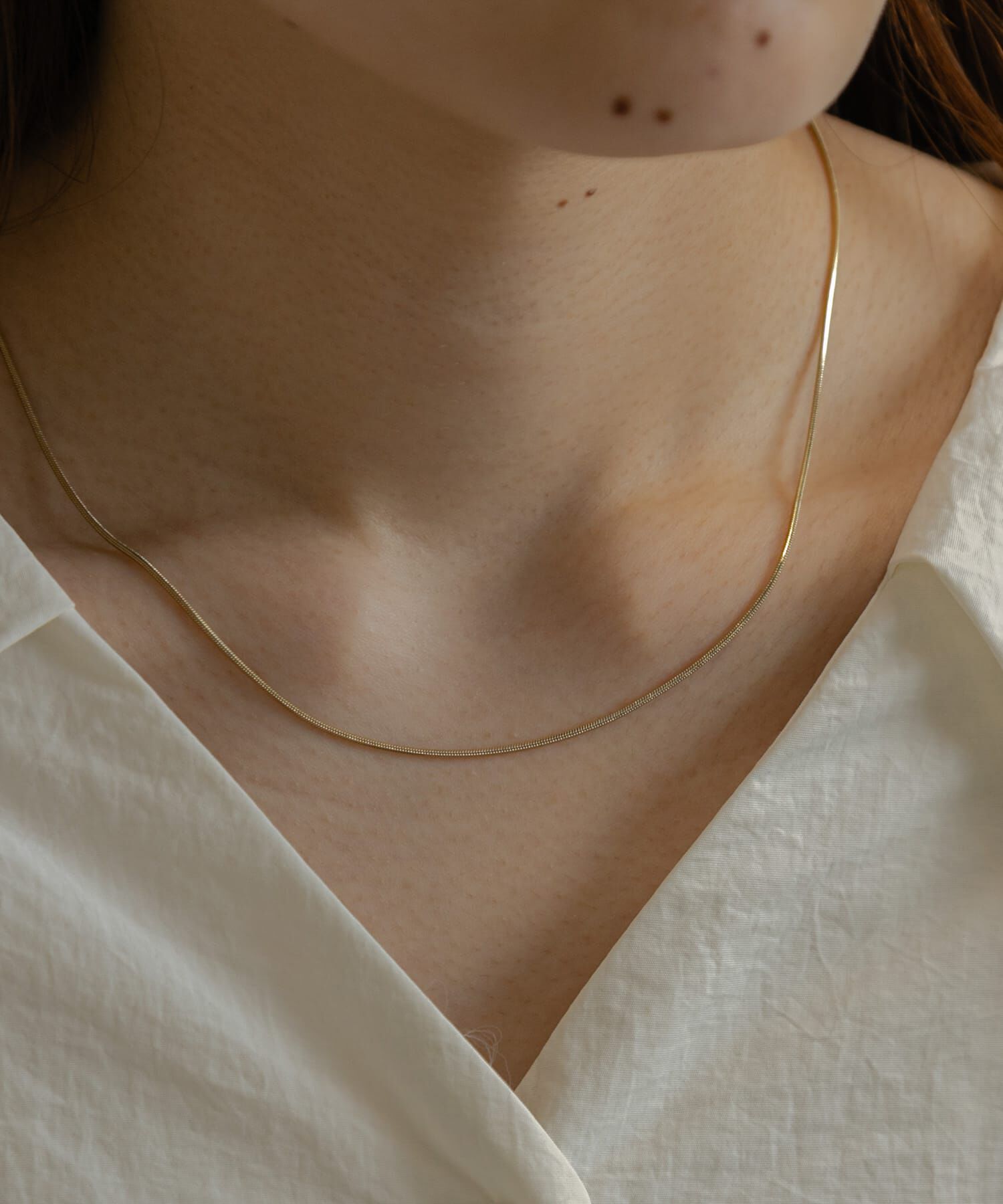 SMELLY「シンプルスネークチェーンネックレス」|ネックレス|