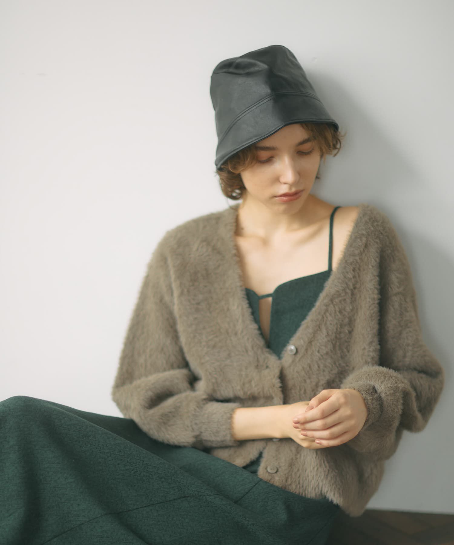 SMELLY「フロントラインフェイクレザーハット」|ハット|