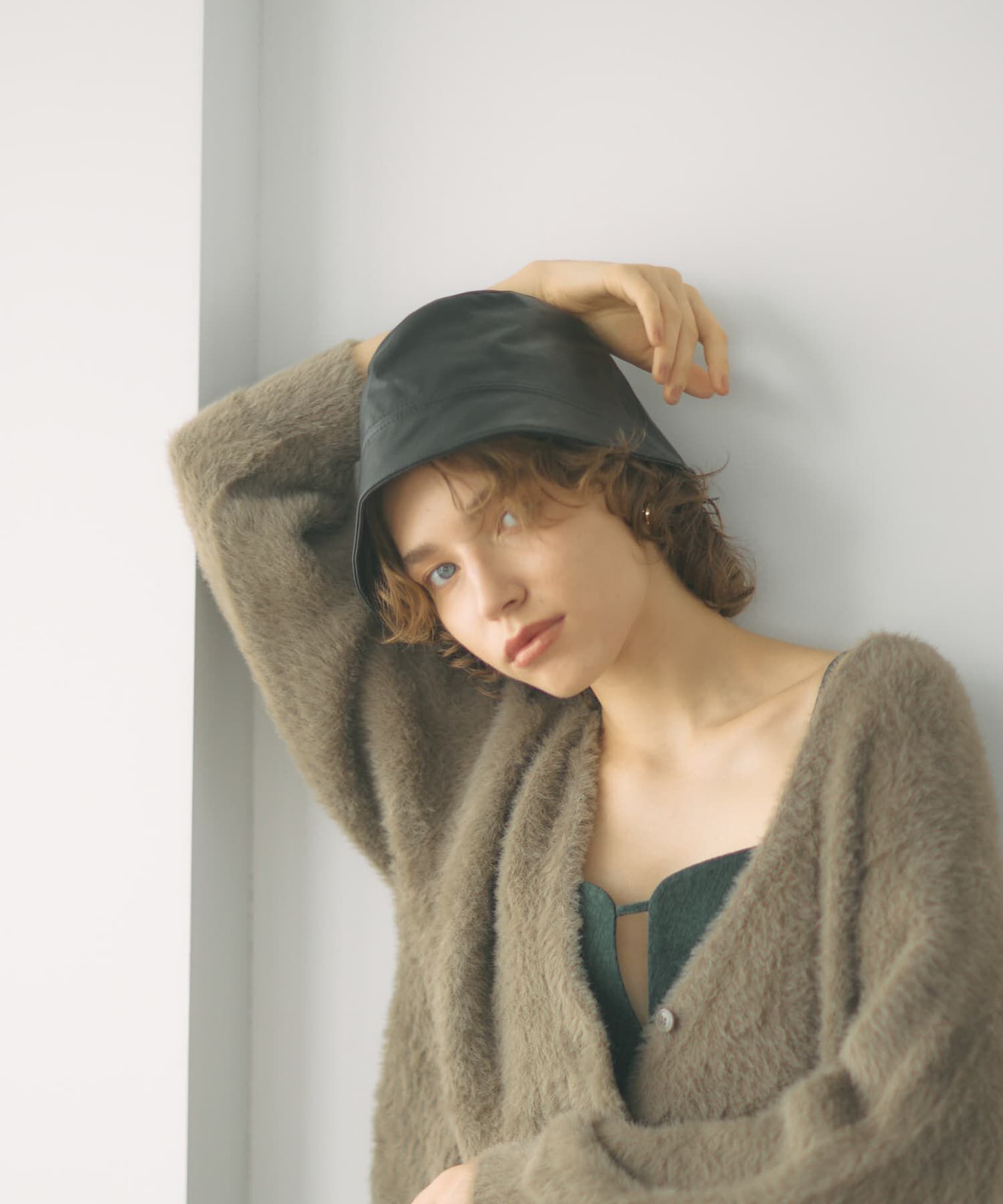 SMELLY「フロントラインフェイクレザーハット」|ハット|