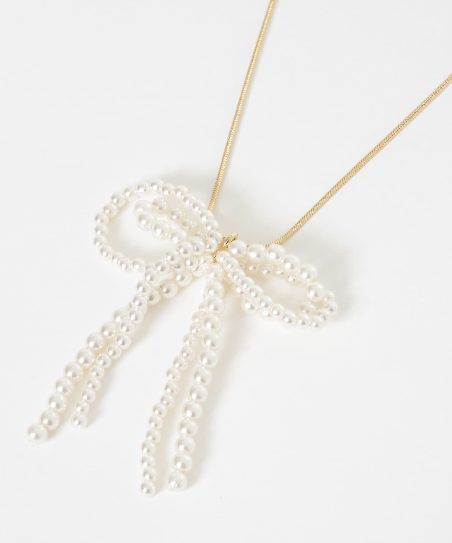 SMELLY「ボリュームパールトップスライドネックレス」|ネックレス|