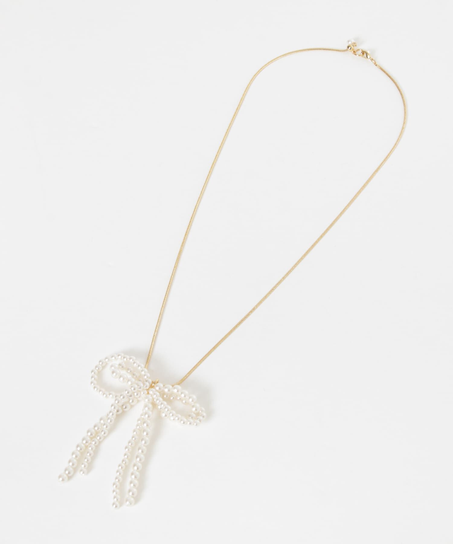 SMELLY「ボリュームパールトップスライドネックレス」|ネックレス|