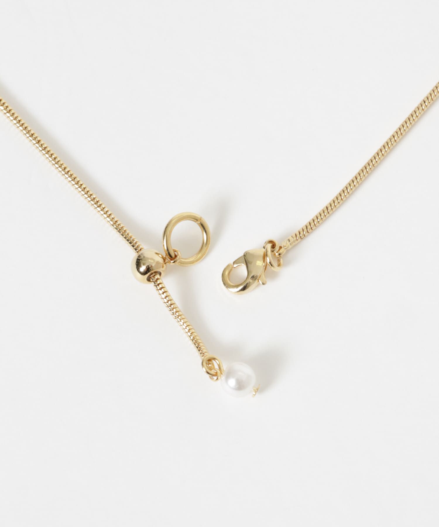 SMELLY「ボリュームパールトップスライドネックレス」|ネックレス|