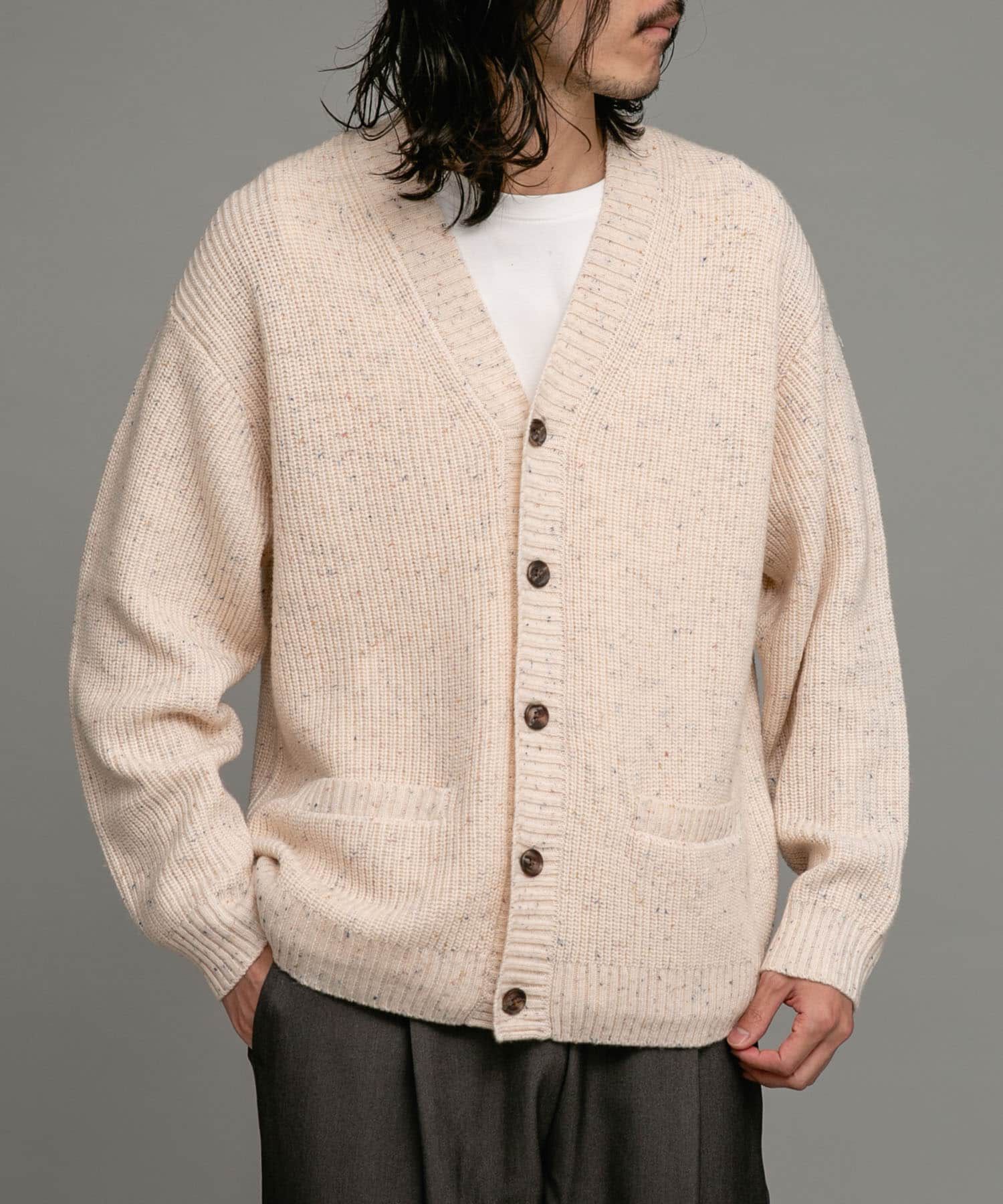 Sonny Label 「ウォッシャブルウール混ネップカーディガン」|カーディガン|