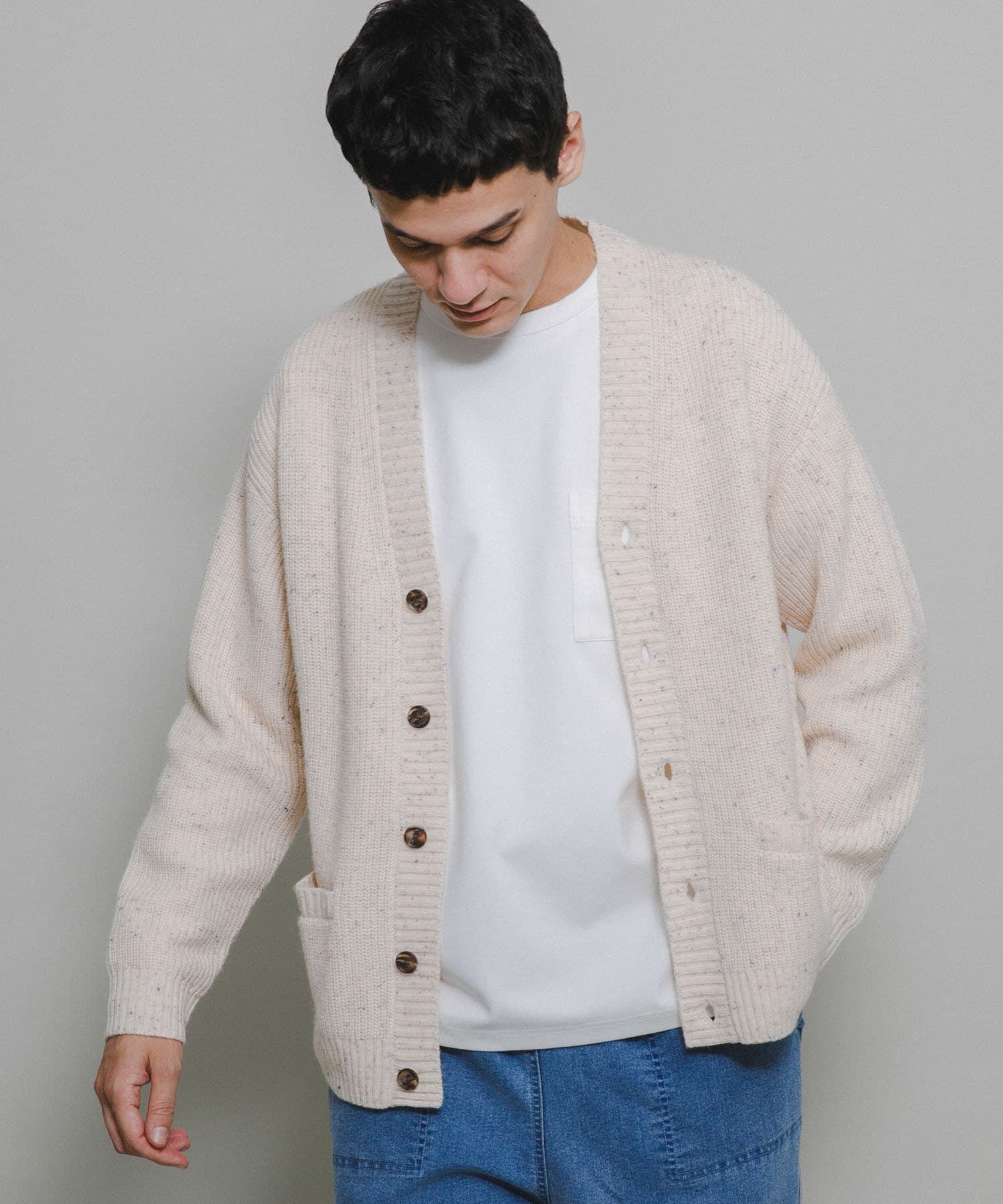 Sonny Label 「ウォッシャブルウール混ネップカーディガン」|カーディガン|