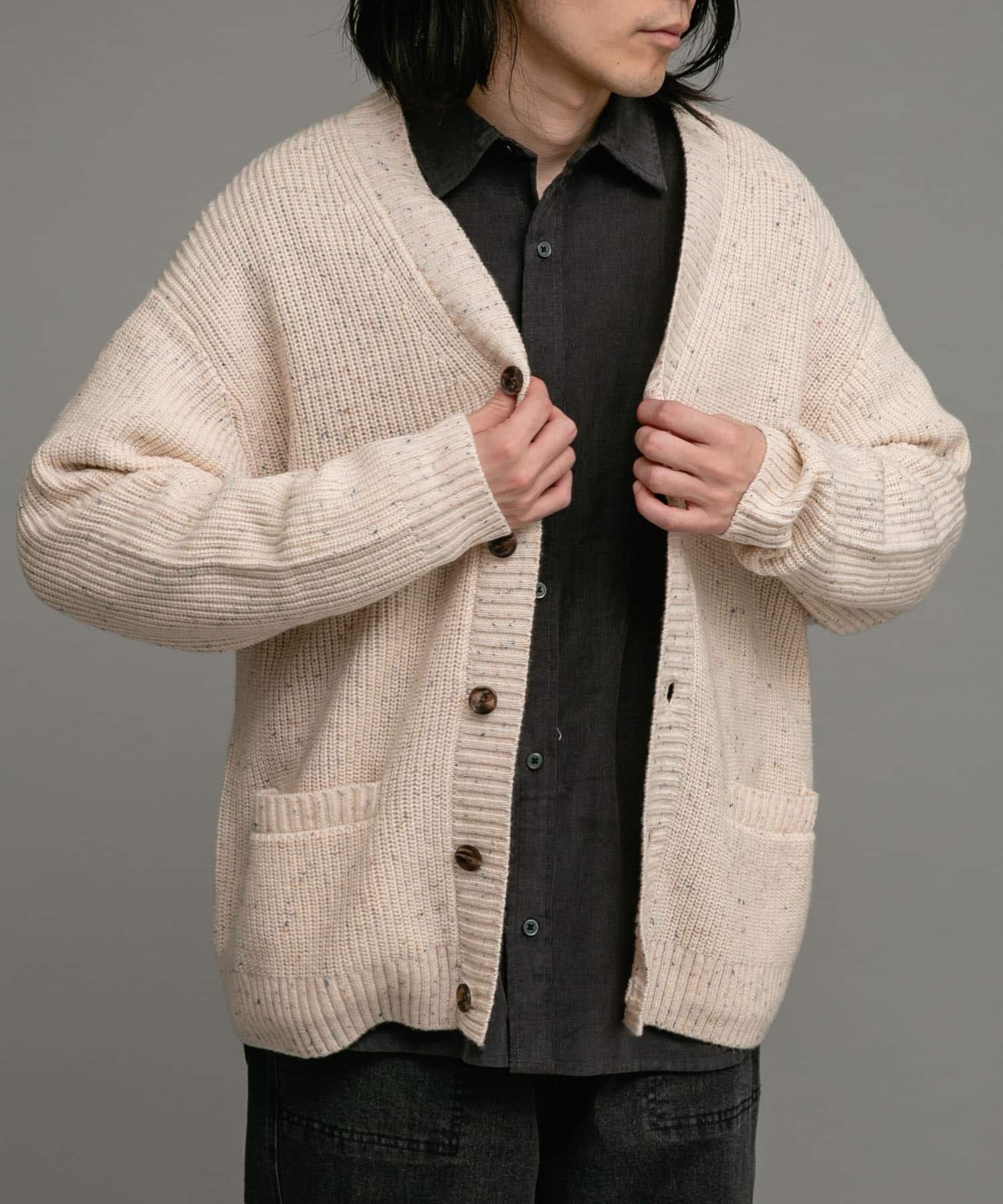 Sonny Label 「ウォッシャブルウール混ネップカーディガン」|カーディガン|