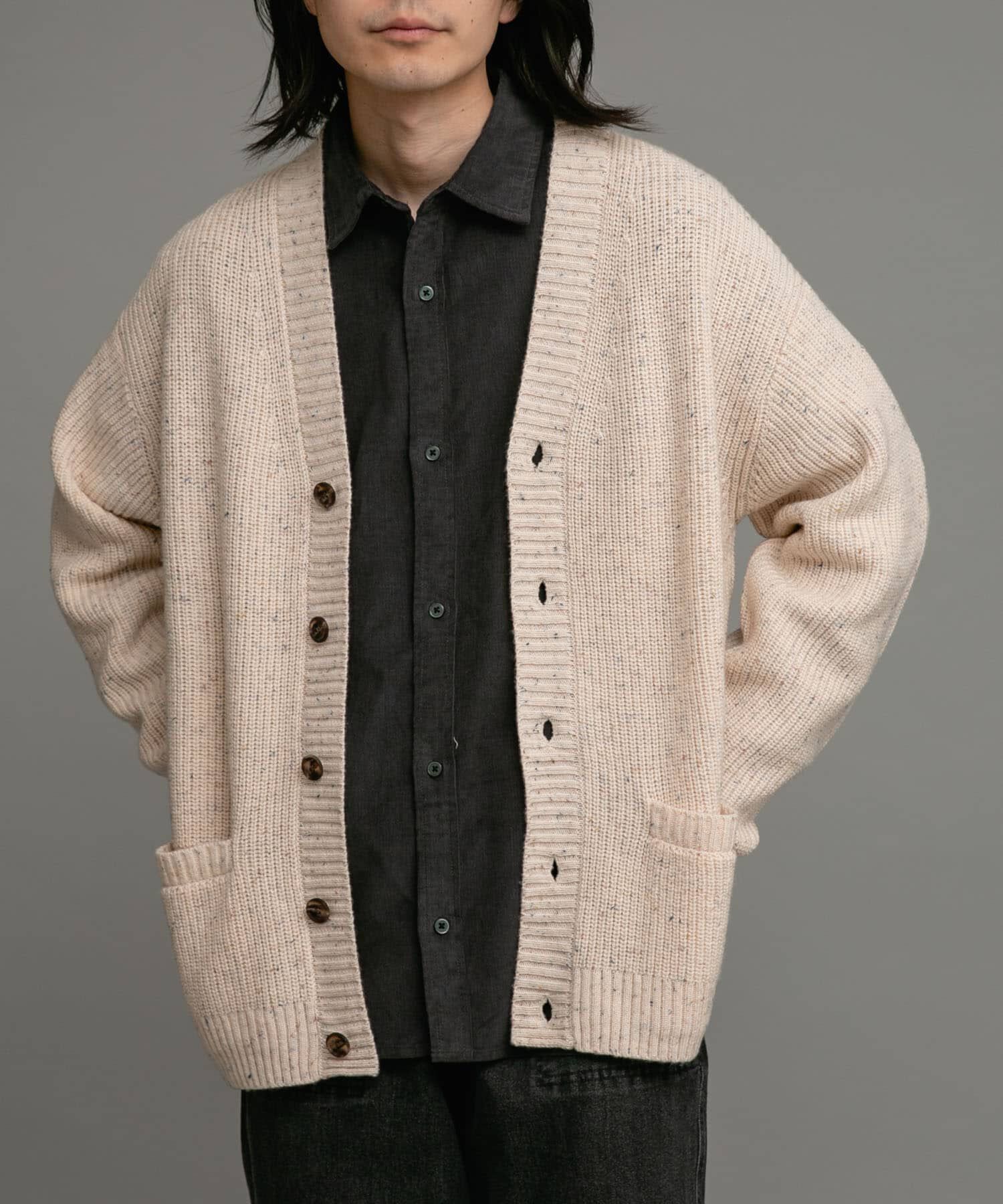 Sonny Label 「ウォッシャブルウール混ネップカーディガン」|カーディガン|