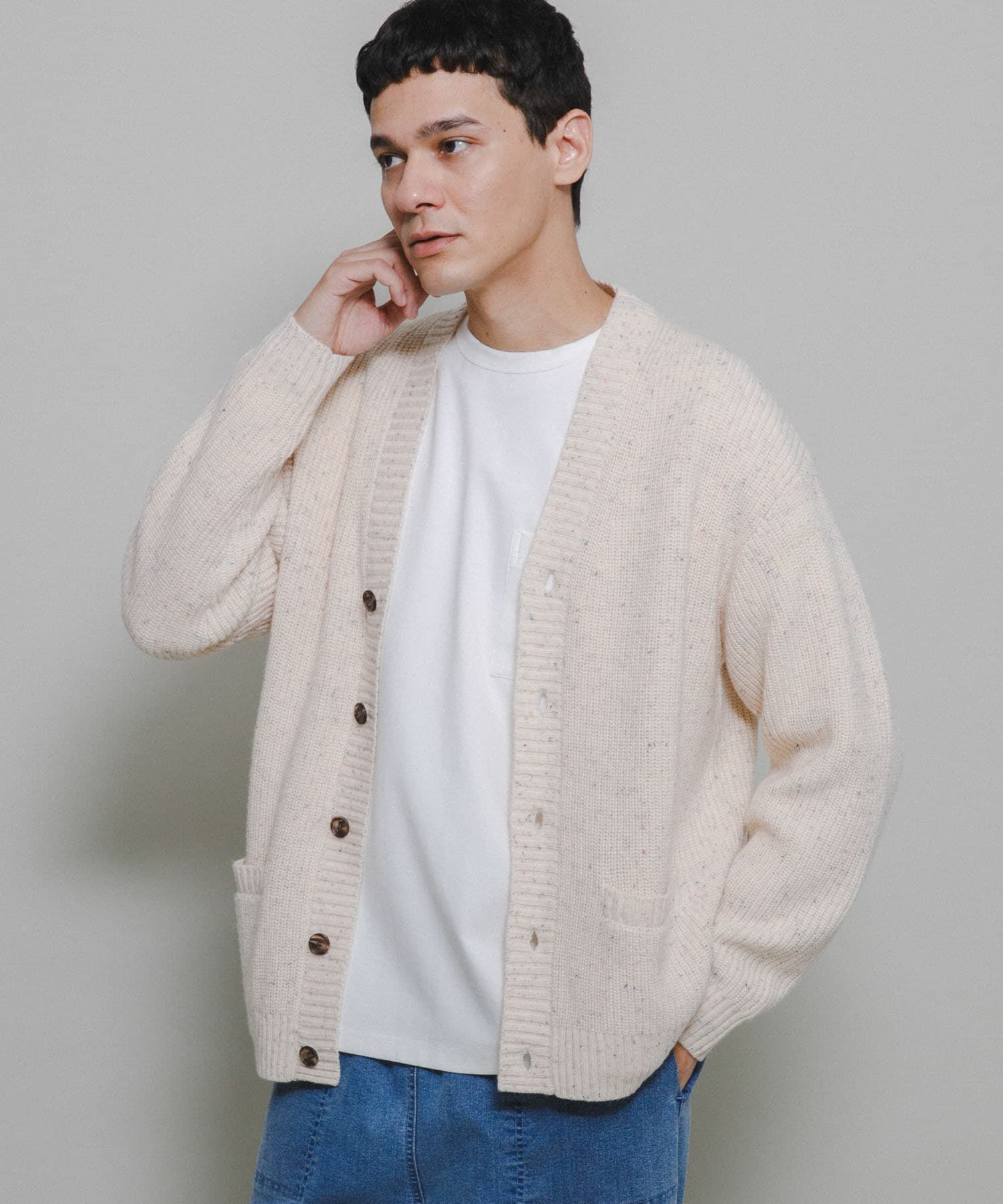 Sonny Label 「ウォッシャブルウール混ネップカーディガン」|カーディガン|