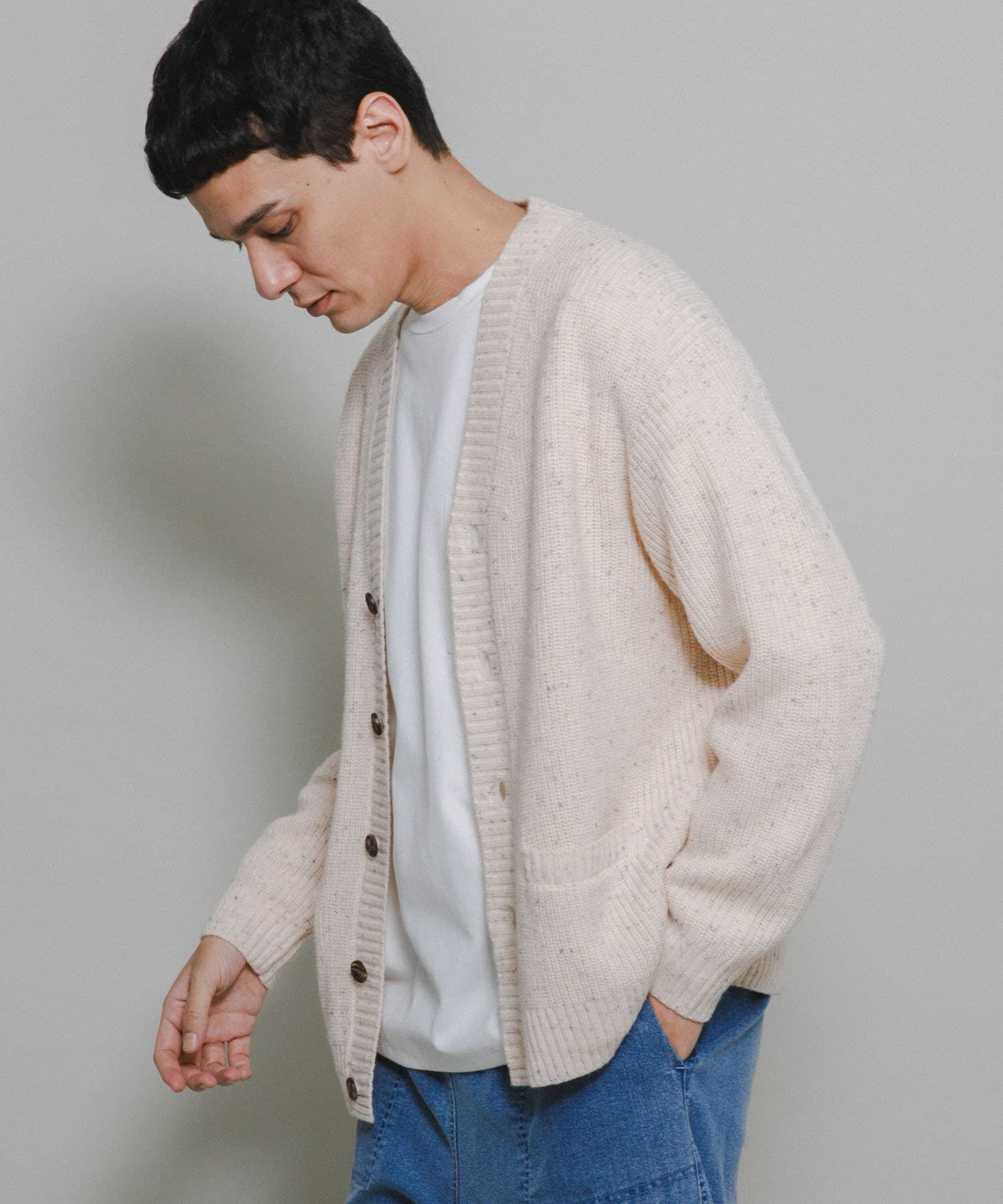 Sonny Label 「ウォッシャブルウール混ネップカーディガン」|カーディガン|