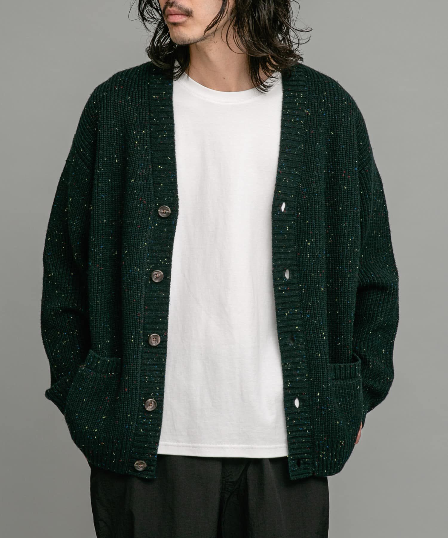 Sonny Label 「ウォッシャブルウール混ネップカーディガン」|カーディガン|